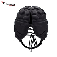 Casque rembourré en cuir souple et EVA pour jeunes et adultes, protection de la tête pour le football, le rugby, la lutte, les arts martiaux