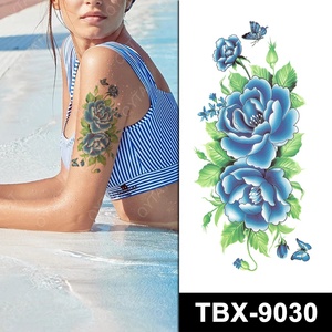 Tatuajes temporales de rosas para <span class=keywords><strong>mujer</strong></span>, arte corporal Sexy, resistentes al agua, novedad, venta al por mayor - Product Image 5