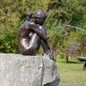 Statue d'art exquise en bronze de femme <span class=keywords><strong>nue</strong></span> pour jardin extérieur, sculpture de figure humaine de jeune fille <span class=keywords><strong>nue</strong></span> - Product Image 1