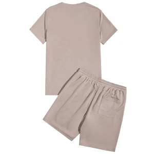 Conjunto de camiseta y pantalones cortos para hombre, ropa de playa, cómoda, con logotipo personalizado, jersey de cuello redondo, ropa de calle, talla grande, novedad - Product Image 5