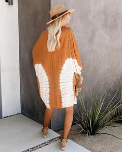 Offre Spéciale Meilleure Qualité D'été Femmes Plage Cover up main Tie Dye Robe Pour Unisexe Lâche Fit Kimono - Product Image 4