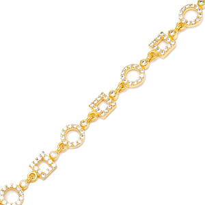 Minimalist Geometric Round Square Shape Wholesale Turkish Handmade 925 Sterling <b>Silver</b> <b>Charm</b> <b>Bracelet</b> - Product Image 5