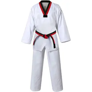 Vechtsporten Karate Elastische Trekkoord Taekwondo Uniform Lichtgewicht Student Gi Met Riem. Groothandel Lage Prijs Uniform