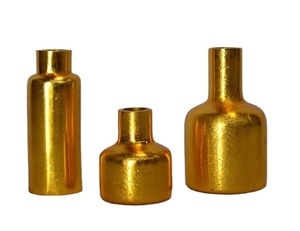 Jarrones Decorativos de Flores Antiguos de Lujo Modernos, Chapados en Oro y Níquel de Primera Calidad, Brillantes y Elegantes, en Oferta - Product Image 5