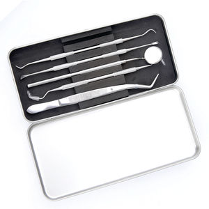 Kit d'instruments dentaires en acier inoxydable, 5 pièces, Instruments chirurgicaux de nettoyage des dents - Product Image 4