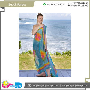 Ropa de playa de algodón 100% para mujer de diseño moderno superventas, colección exclusiva de alta calidad, pareos de playa - Product Image 2