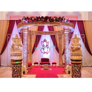 Mandap de oro redondo Vidhi para boda, para interiores, de India, Londres, Vidhi, de aspecto dorado - Product Image 1