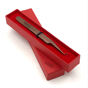 ที่หนีบขนตาปลอมพลาสม่าสีโรสโกลด์45องศาอุปกรณ์เสริมความงามออกแบบโลโก้ได้ตามต้องการ - Product Image 1