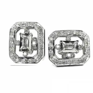 钻石耳环镶有真正的钻石耳环IGI认证，批发价格钻石首饰