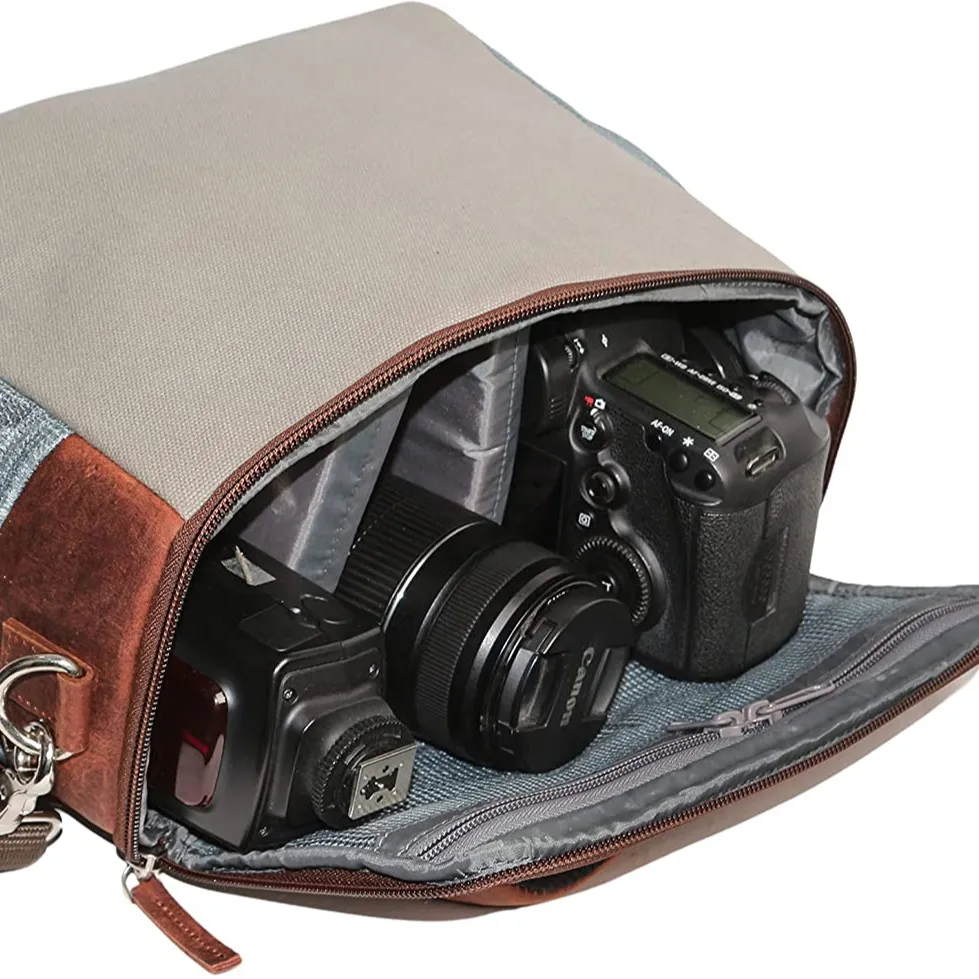 Genuine Canvas DSLR SLR For Men and Women Shoulder Messenger Satchel Waterproof Cross Body luxury bag
