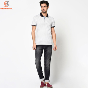 เสื้อกอล์ฟผู้ชายเสื้อคอโปโลเข้ารูปแห้งเร็วเข้ารูปปักลายสีพื้น - Product Image 5
