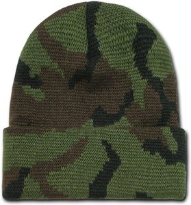 Bonnet de sport camouflage pour homme de qualité, épais et chaud, en laine tricotée, acrylique, pour le ski - Product Image 2
