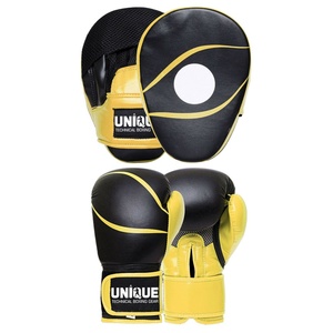 UNIQUE GYM WEAR Professional Sparring Training MMA Boxing Gloves <b>Focus</b> <b>Pads</b> for Closure Real Cowhide Leather PU Sizes 12oz - Product Image 2