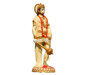 Estatua de Hanuman DE DIOS indio, estatua blanca de poliresina, mono, Dios, Hanuman - Product Image 3