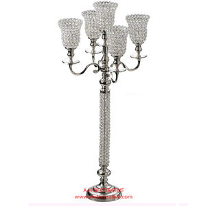 Wholesale Price Gold Antique Candelabra 5 Arm <b>Candle</b> Holder High Quality Aluminum Handmade Candelabra for Wedding Centerpieces - Product Image 2