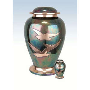 Urnes de crémation pour adultes de conception classique en laiton urnes funéraires d'affichage de cendres en métal pour niche à la maison ou columbarium pour les restes humains - Product Image 4