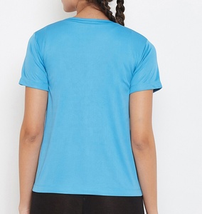 Spandex algodón señoras deportes moda camisetas diseño personalizado sublimación camisetas mujeres impreso Logo camisetas - Product Image 2
