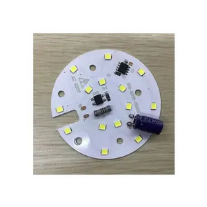 中国工厂90lm/W高品质7W 220V AC圆形线性DOB无人驾驶LED PCB PCBA模块，用于LED灯泡灯