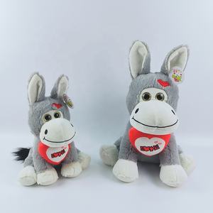 Vendita calda peluche <span class=keywords><strong>asino</strong></span> seduto con ricami di peluche a cuore imbottito giocattoli di peluche - Product Image 4