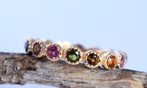 Wholesale Top Selling <b>Amethyst</b> Gemstone <b>Ring</b> 925 Sterling Silver <b>Gold</b> Plated Beautiful Eternity Band Women Jewelry Supplier - Product Image 2