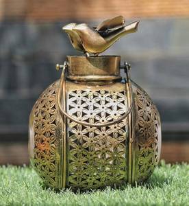 Linterna de hierro con campanas y soporte de pared, farol con luz en T y soporte Diya para decoración de hogar y jardín - Product Image 6