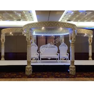 Cadran pour mariage indien, 1 pièce, décoration en Fiber blanche, rêveuse, tendance, pour événement, mariage - Product Image 1