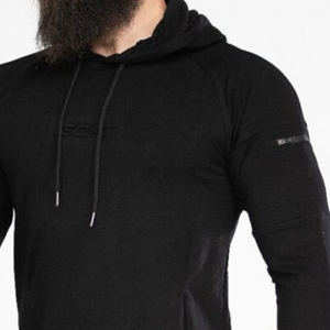 De calidad superior para hombre gimnasio de gran tamaño con capucha de lana - Product Image 2