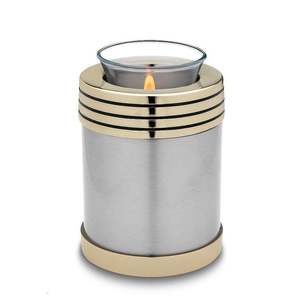 Urnas de Cremación de Latón y Plata para Cenizas Funerarias, Metal Latón/Aluminio - Product Image 1