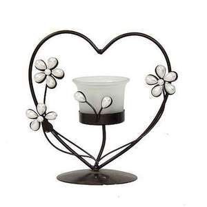 Soporte para luz de té, alambre de hierro, pájaro oxidado y Nido de Pájaro - Product Image 4