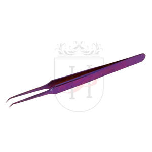 Aiguille pour Extension de cils en acier inoxydable, 6mm, pince à épiler, Volume 45 degrés, couleur violette, privée, pince à cils, 9 pièces - Product Image 1