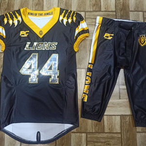 เสื้อฟุตบอลอเมริกันออกแบบได้ตามต้องการชุดเครื่องแบบฟุตบอลตัวเลขโครเมี่ยม - Product Image 1