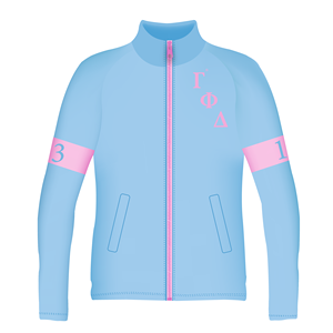 Gamma Phi Delta Zipper Track <b>Jacket</b> Women's Activewear Zip-up Sports <b>Jacket</b> Performance Track <b>Jacket</b> For Training - Product Image 1