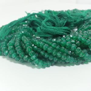 3mm 5mm Naturel Vert Onyx Pierre Facettes Rondelle Gemme Collier Perles Brins AAA Qualité IGI Certifié Vrac Vente en Gros - Product Image 1