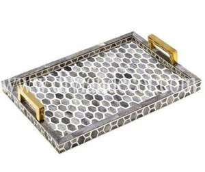 Plateau décoratif BS International, fabriqué à la main en Inde, écologique, compatible lave-vaisselle et micro-ondes, motifs floraux/animaux pour - Product Image 5