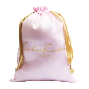 定制商标缎纹防尘袋带拉绳用于箱包服装礼品包装袋首饰袋