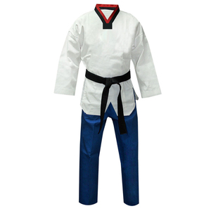 Uniformes de artes marciales de Taekwondo de moda de manga larga de algodón 100% de alta calidad para hombre con logotipo personalizado impreso - Product Image 5