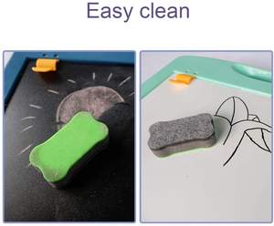 Estante de mesa de doble cara blanco y <span class=keywords><strong>pizarra</strong></span> caballete de arte tablero de escritura portátil juegos de mesa de arte juguetes educativos para niños y niñas - Product Image 3