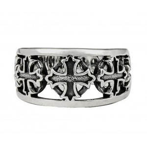 Cross <b>Ring</b> <b>Plain</b> Handmade <b>Ring</b> 925 Sterling Silver Jewelry - Product Image 1