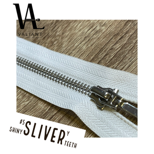 Cremallera de metal personalizada con dientes de metal brillante, cierre deslizante de metal, oro rosa, #3 #5 #7 #8 #10 - Product Image 3