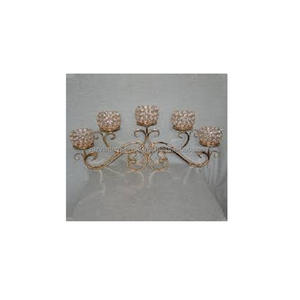 Designer crystal ball nickle plated 3 arms metal aluminium attractive design <b>candelabra</b> for home decoration - Product Image 6