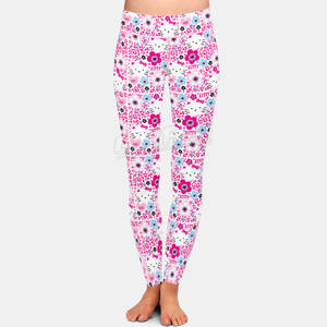 Logo personnalisé pour femmes vêtements de sport Fitness Yoga Sublimation Leggings Pantalon de fitness taille élastique - Product Image 1