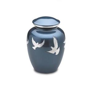 Urna de cremación marrón clásica elegante de 200 libras, diseño de Metal grabado para columbario de nicho o suministros funerarios de entierro - Product Image 3