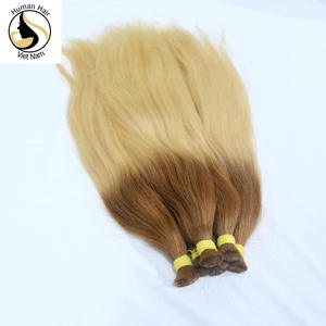 ¡Venta al por mayor 100% sin procesar cutícula alineada personalizado Color hueso recto virgen extensiones de cabello humano estilo ondulado precio barato! - Product Image 5