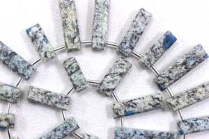 Gema Natural de jaspe K2, cuentas facetadas de forma rectangular para fabricación de joyas, alambre envuelto hecho a mano, 28 piezas - Product Image 2