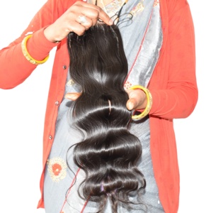 Cheveux humains d'Inde du Sud, vierges, non traités, prix de gros, naturels, ondulés, fermeture 6*6, extensions malaisiennes, exportés - Product Image 1