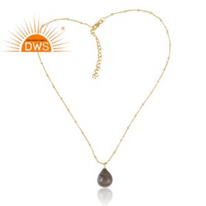 Latest 2026 <b>Sterling</b> <b>Silver</b> Natural Labradorite Gemstone <b>Pendant</b> <b>Necklace</b> For Women Jewelry Manufacturer - Product Image 2