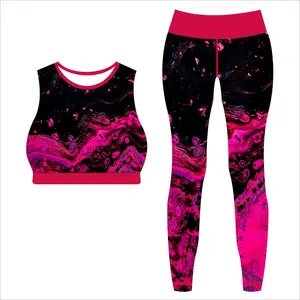 Fashion Print Workout Sportswear Women's Yoga Low Moq Sports Bra and Leggings Yoga Set 2024 swim beach wear yoga sexy Breathable