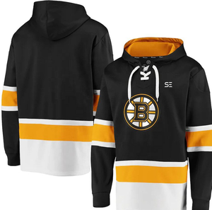 Sweat à capuche de hockey sur glace personnalisé, imprimé, écologique, avec logo couleur personnalisé, 100 % coton molletonné, coupe-vent, respirant, design sergé pour équipe - Product Image 3
