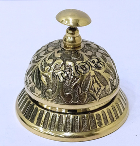 Round Table Bell Solid Antique Brass <b>Desk</b> of Office Bell Brass Polished Functional School Bell Decor - Product Image 6