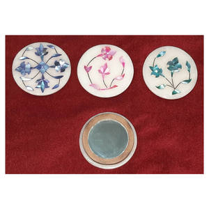 Recién incrustaciones de madreperla con diseño de flores de espejo de madreperla de mármol blanco Natural súper brillante con venta al por mayor - Product Image 1